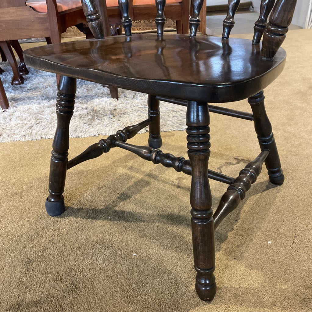 Dark Turned Wood Smokers Bow Chair Set of 6 C DINING CHAIRS