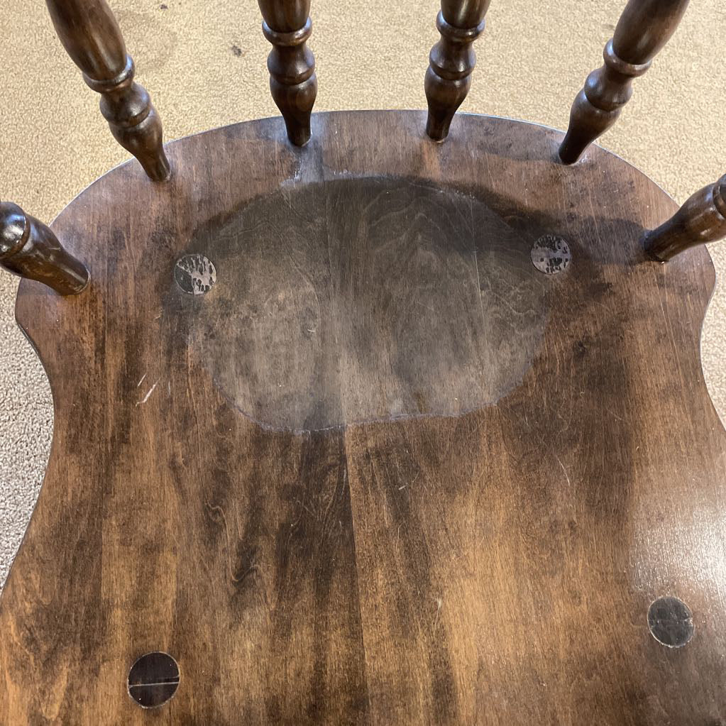 Dark Turned Wood Smokers Bow Chair Set of 6 C DINING CHAIRS