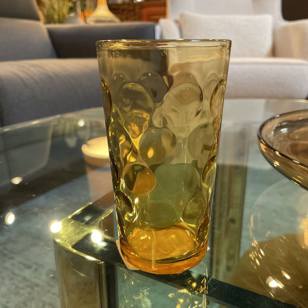 Vintage Gold Dimpled Tumbler Set/4