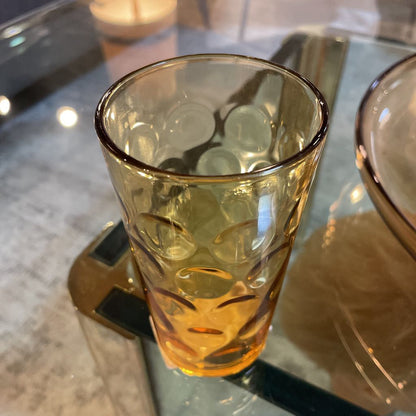 Vintage Gold Dimpled Tumbler Set/4