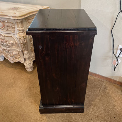 Dark Wood 3 Drawer Nightstand