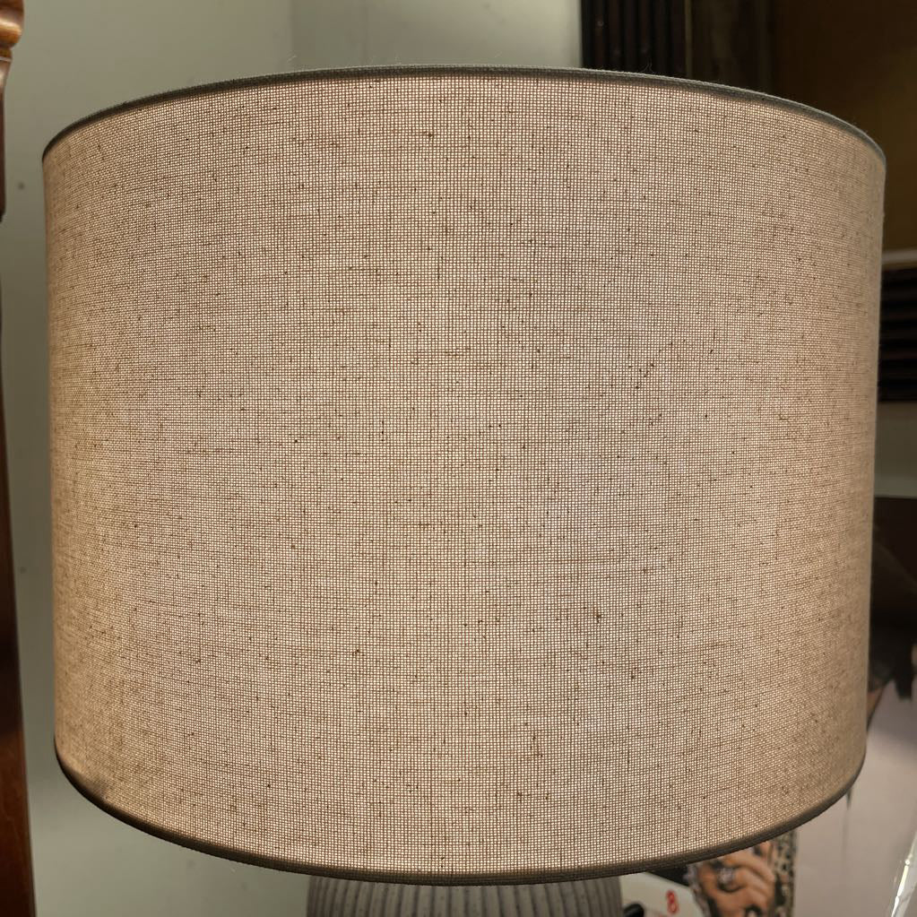 Palisade Grey Ribbed Table Lamp LAMPS