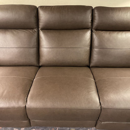 Dark Grey Mod Leather Sofa