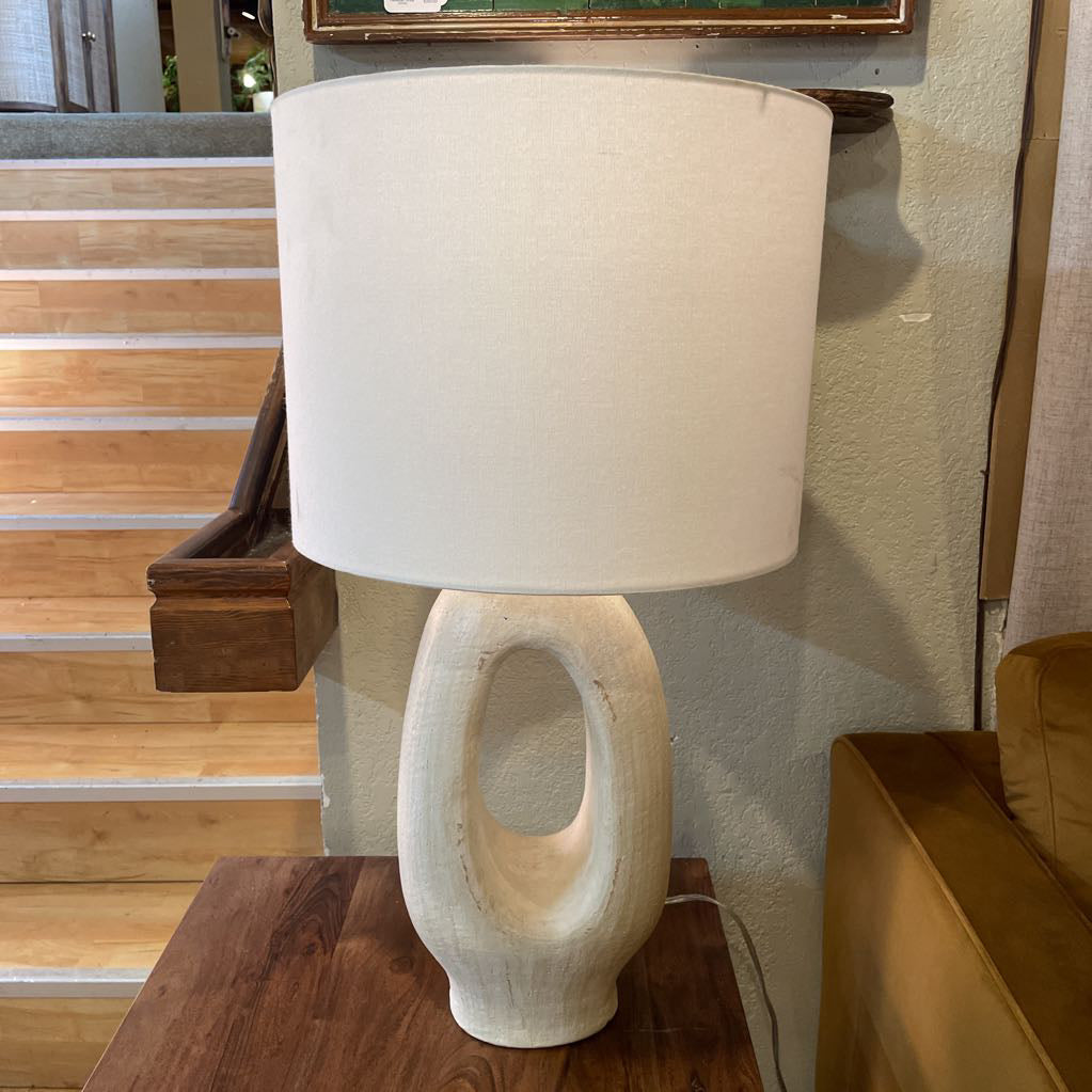 White Sculptrual Table Lamp