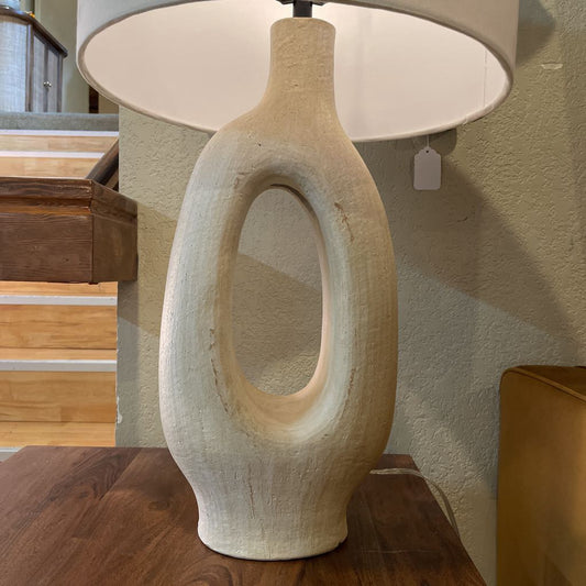 White Sculptrual Table Lamp