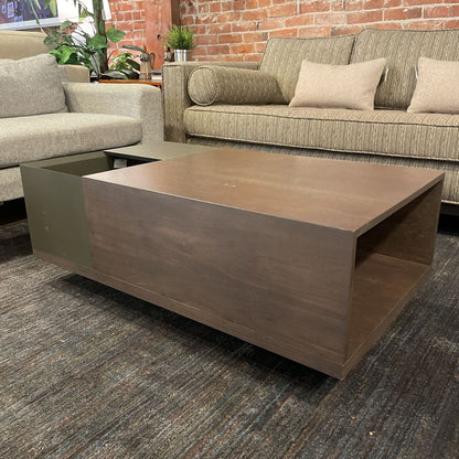 Industrial Plinth Coffee Table w Open Storage C COFFEE TABLES
