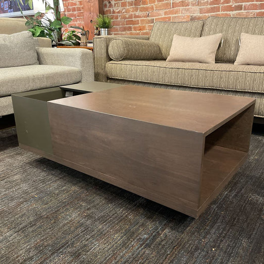 Industrial Plinth Coffee Table w Open Storage C COFFEE TABLES
