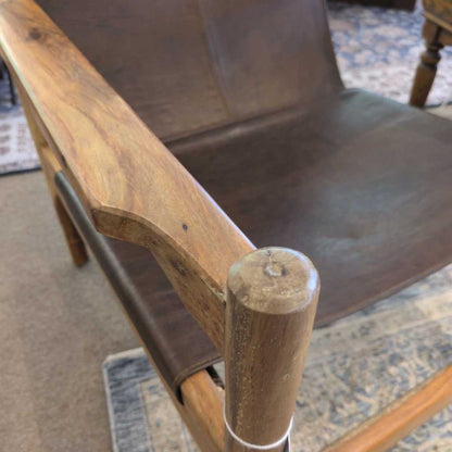 Leather Sling Chair U ACCENT CHAIRS