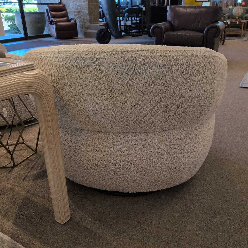 Palena Beige Swivel Arm Chair