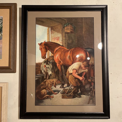 Sir Edwin Landseer "Shoeing the Bay Mare" Print ART