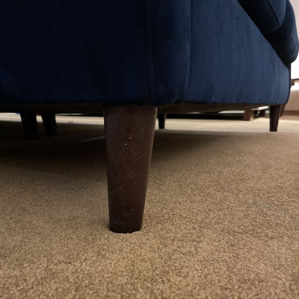 West Elm Everett Blue Velvet 2 Seat Loveseat U LOVESEATS