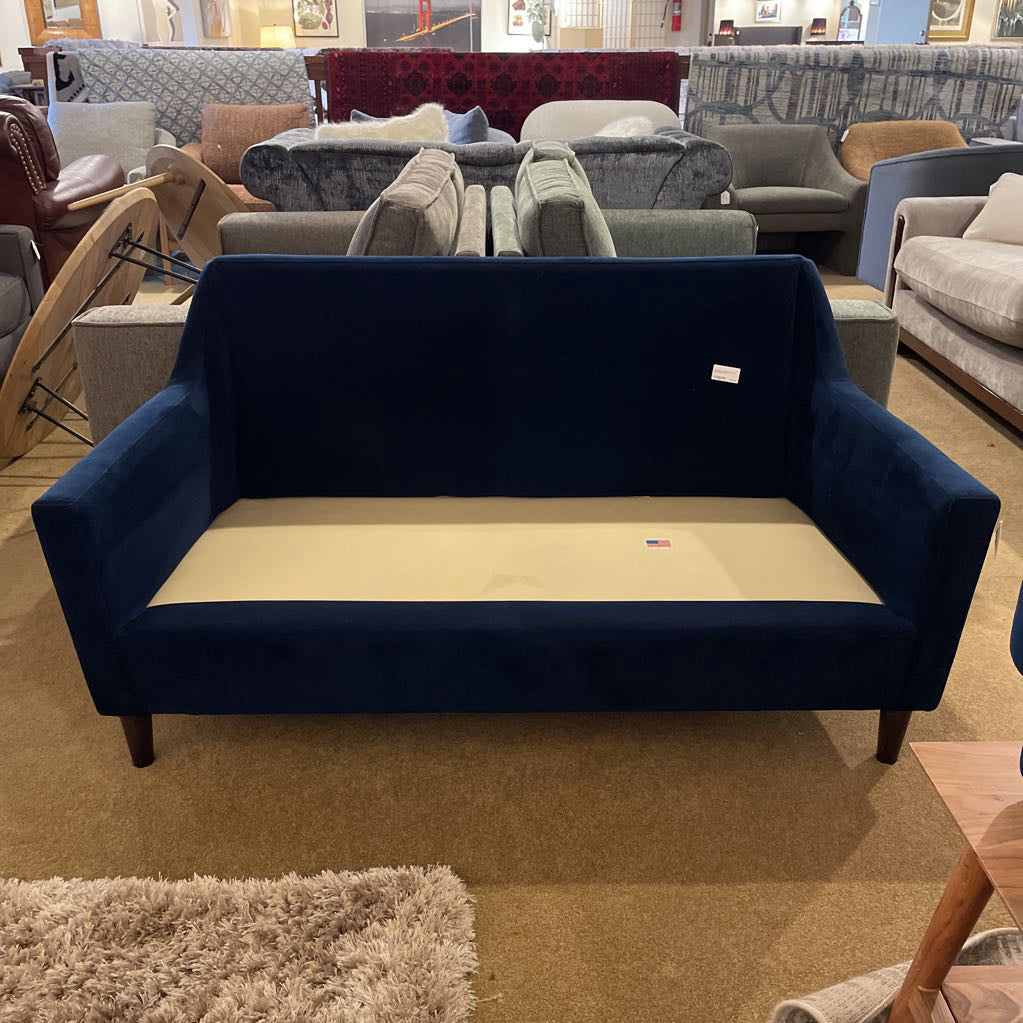 West Elm Everett Blue Velvet 2 Seat Loveseat U LOVESEATS