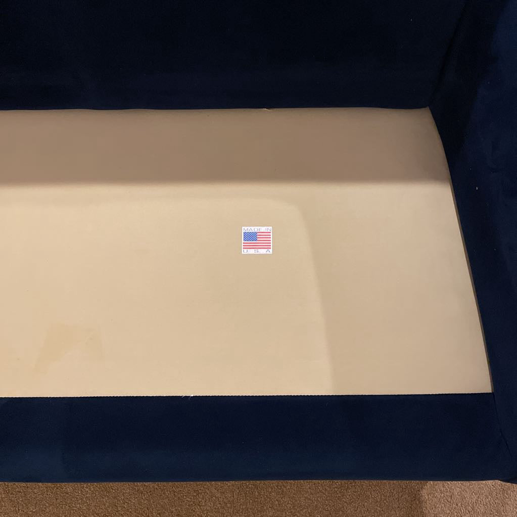West Elm Everett Blue Velvet 2 Seat Loveseat U LOVESEATS