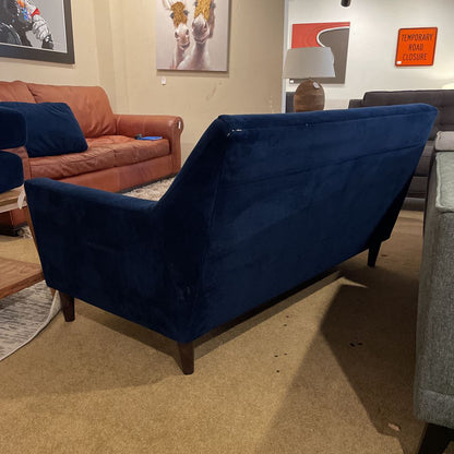 West Elm Everett Blue Velvet 2 Seat Loveseat U LOVESEATS