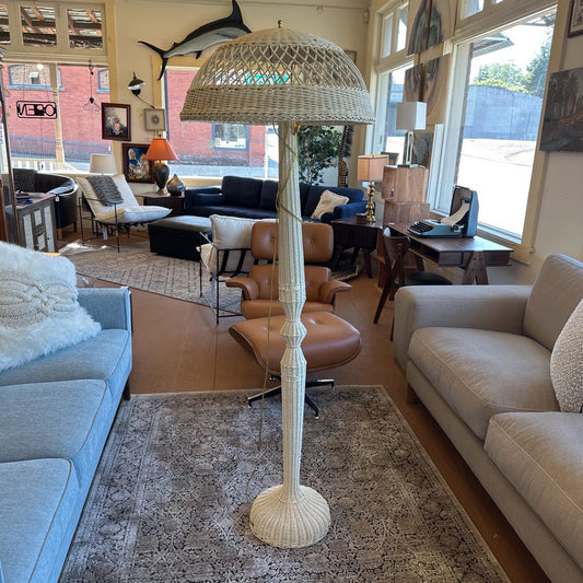Vintage BOHO Wicker Floor Lamp LAMPS