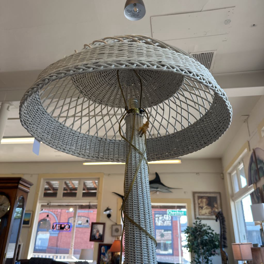 Vintage BOHO Wicker Floor Lamp LAMPS