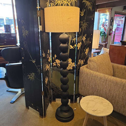 Black Stack Ball Floor Lamp