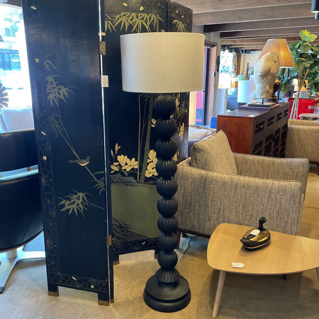 Black Stack Ball Floor Lamp