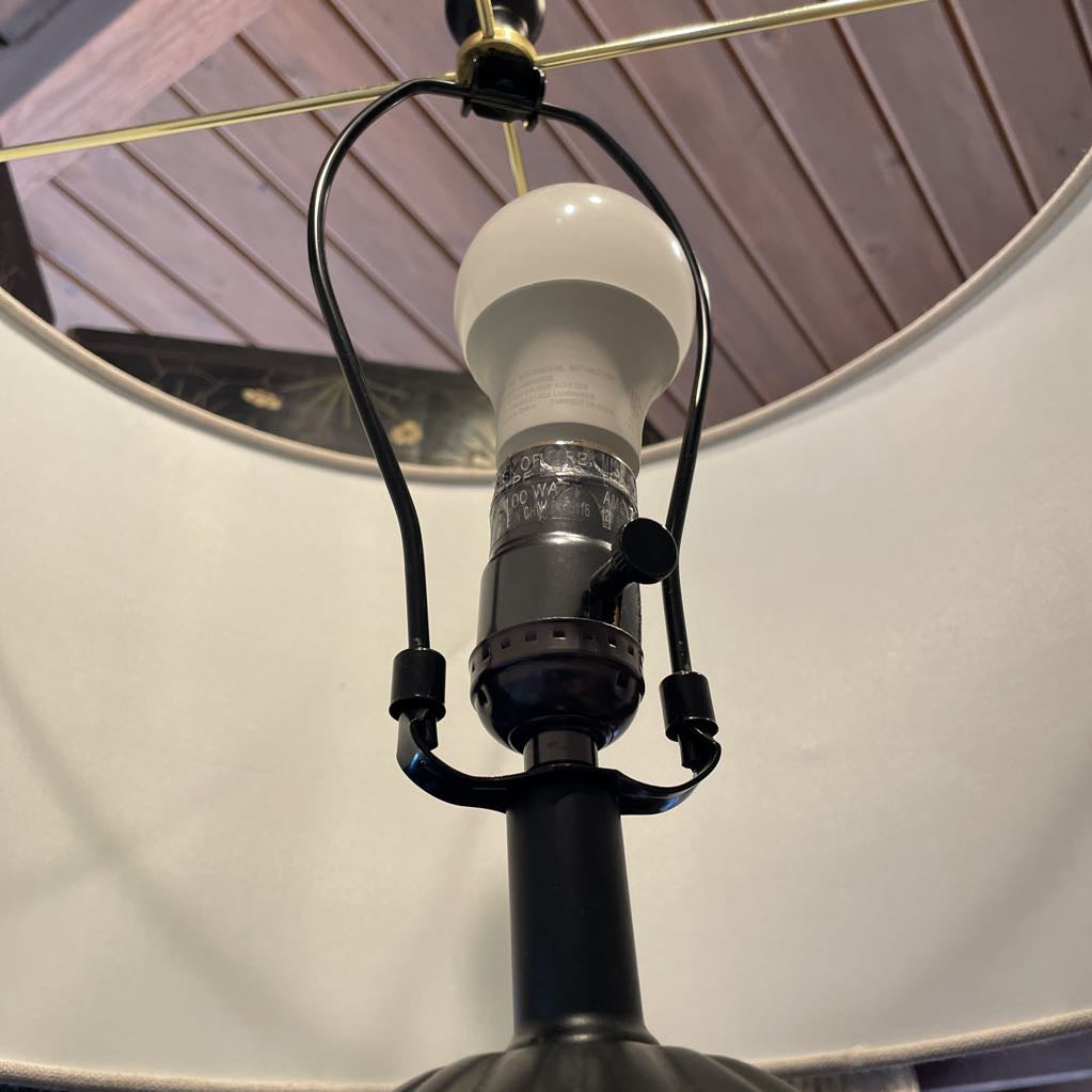 Black Stack Ball Floor Lamp