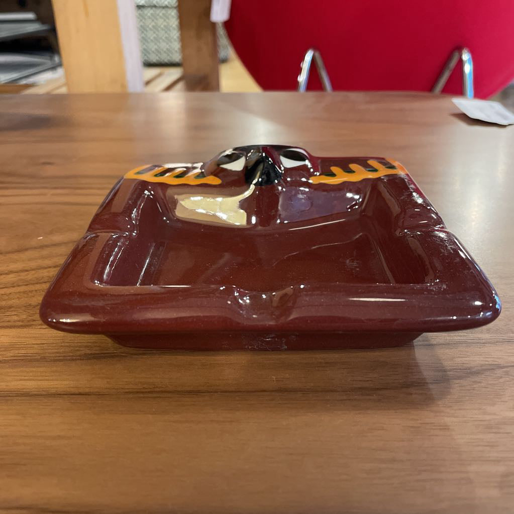 Vintage Brown Pottery PNW Ashtray/Port Townsend