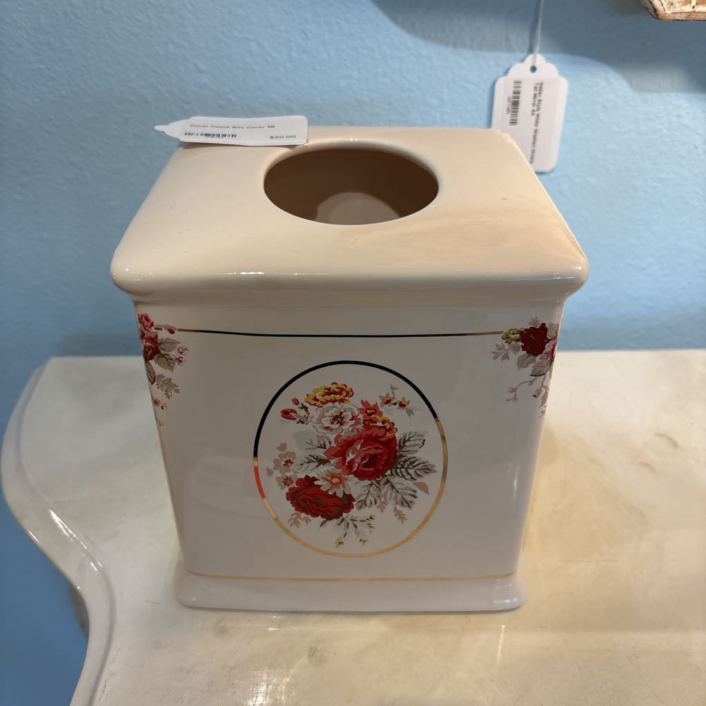 Floral Tissue Box Cover