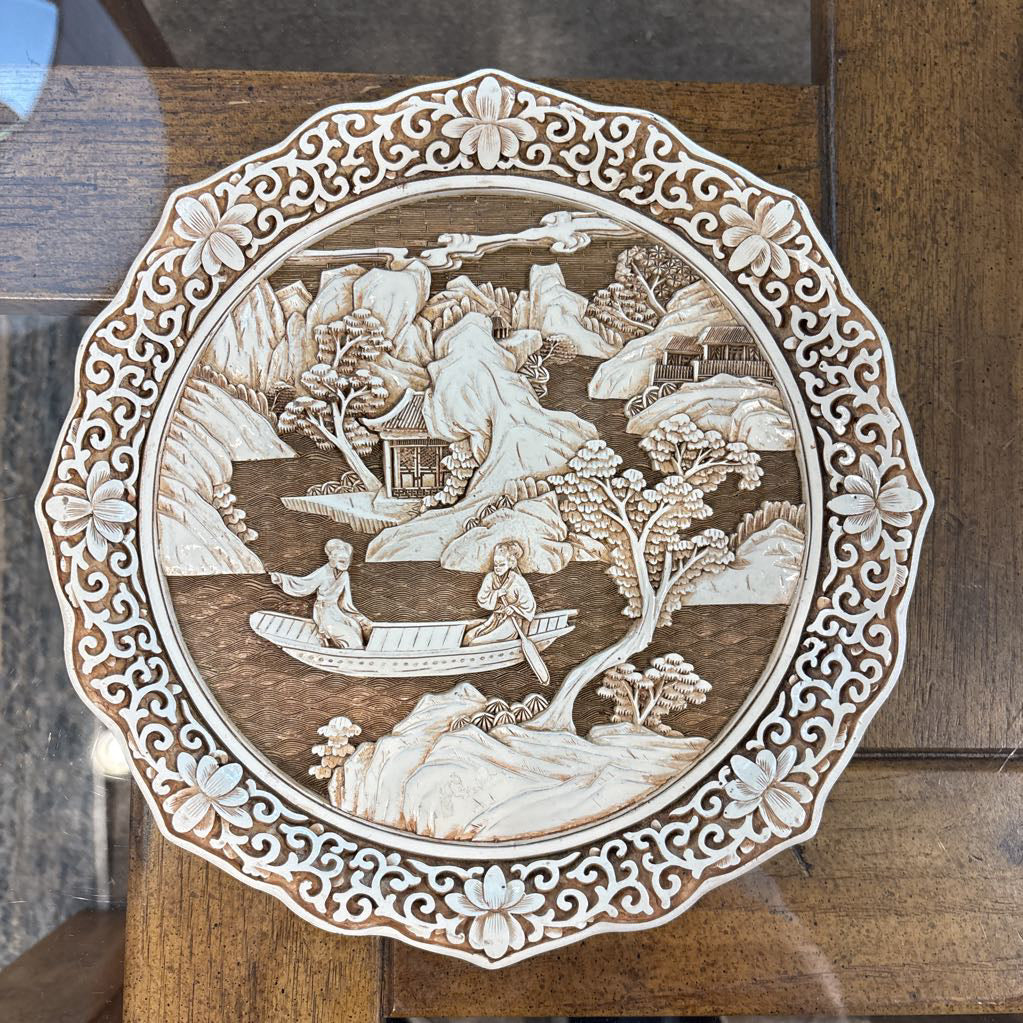 Carved "Ivory" Plate