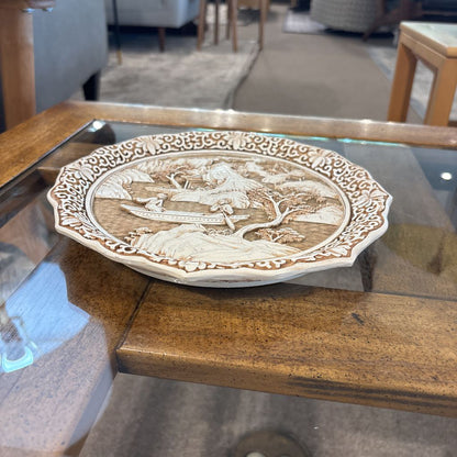 Carved "Ivory" Plate
