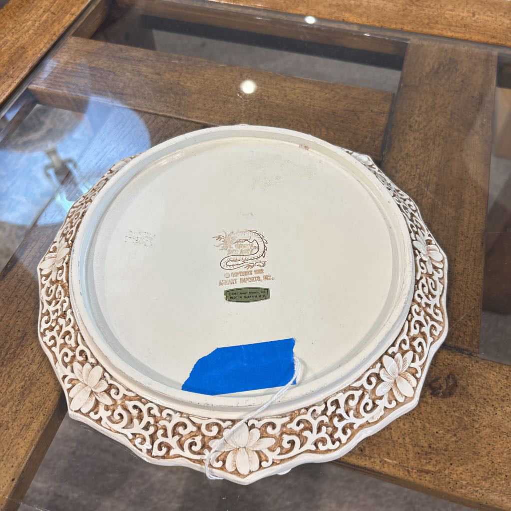 Carved "Ivory" Plate