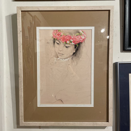 Island Girl with Flower Crown Portrait ART