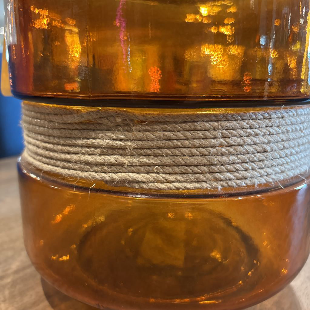 Gold Glass Container w/ Jute SMALLS