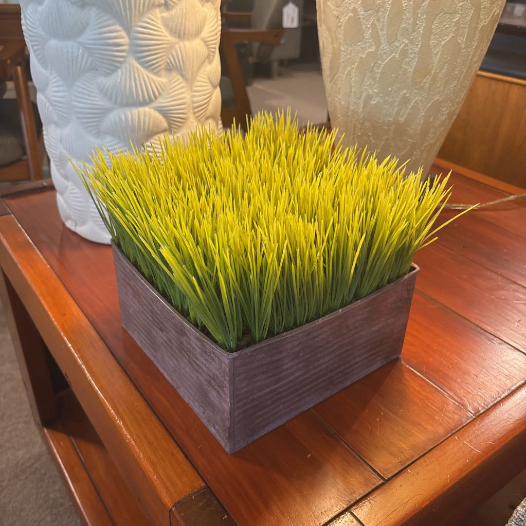 Faux Grass in Pot
