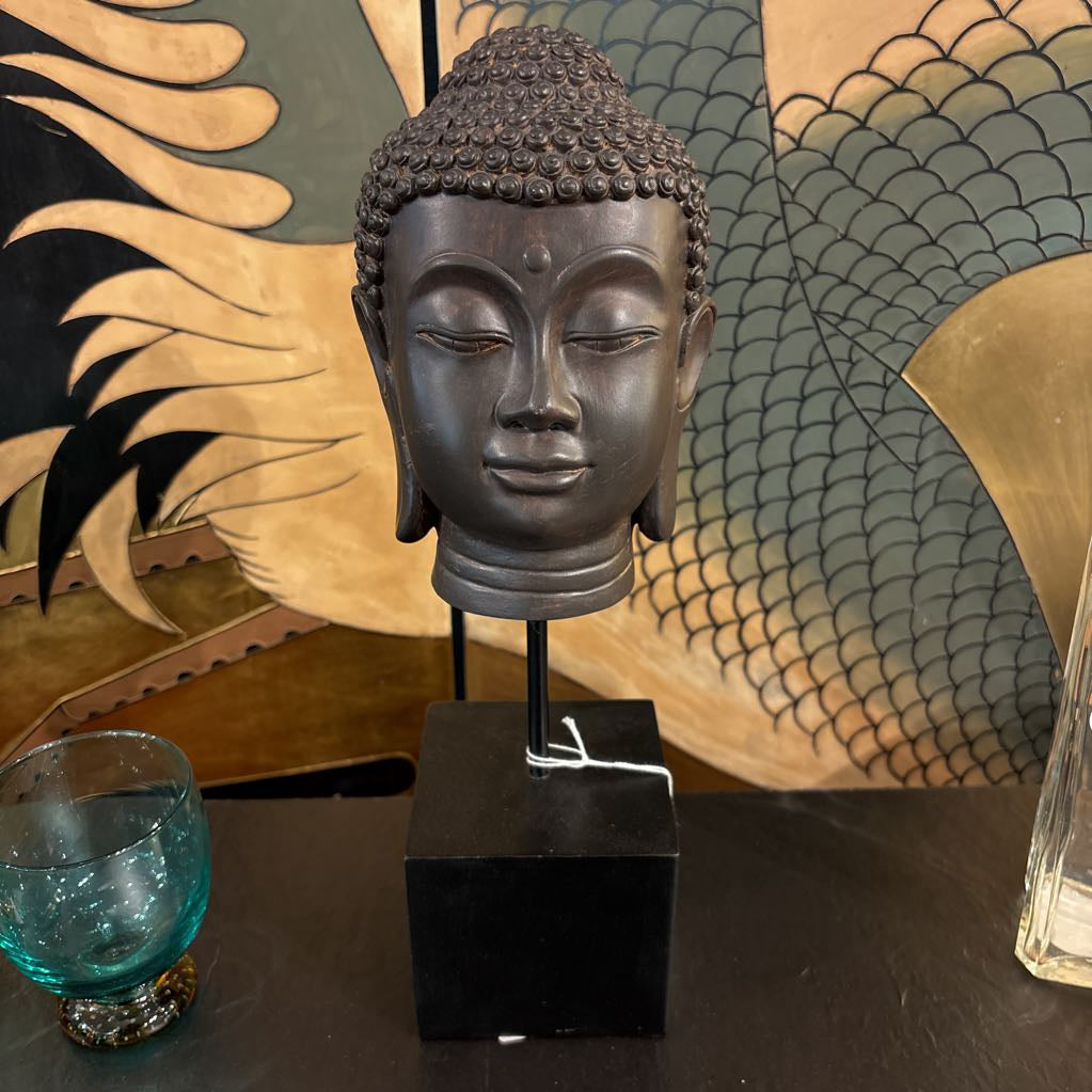 Vintage 1980's Buddha Head Statue
