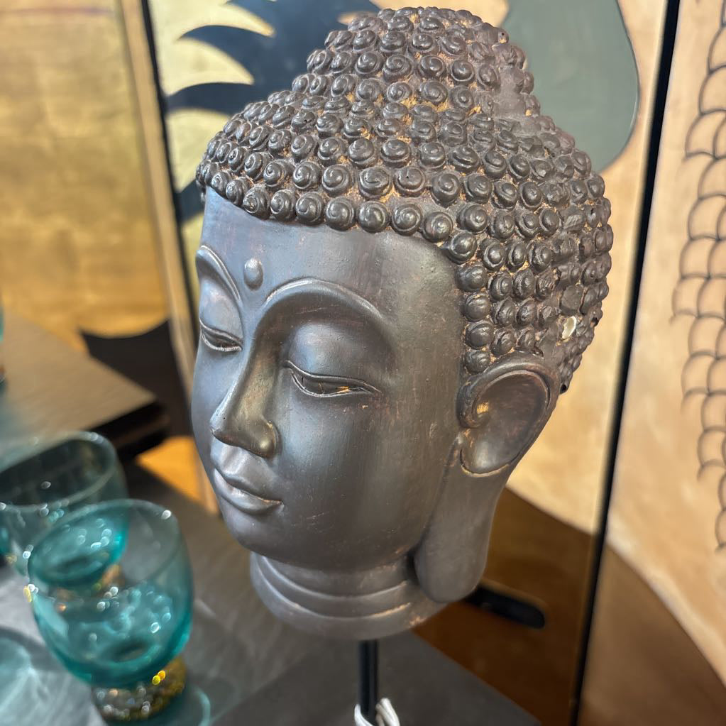 Vintage 1980's Buddha Head Statue
