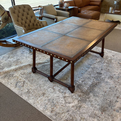 Henredon Large Leather Top Desk C DESKS