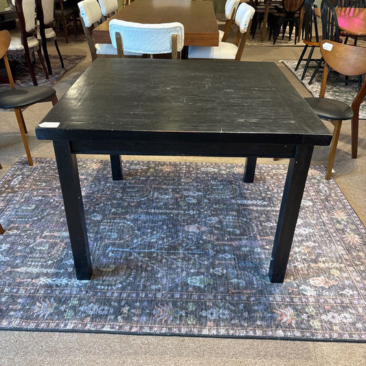 Black Wood Square Dining Table C DINING TABLES