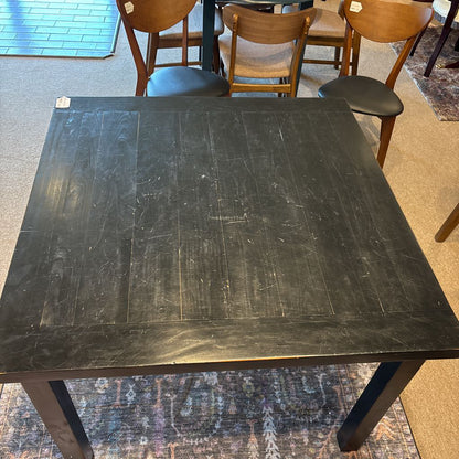 Black Wood Square Dining Table