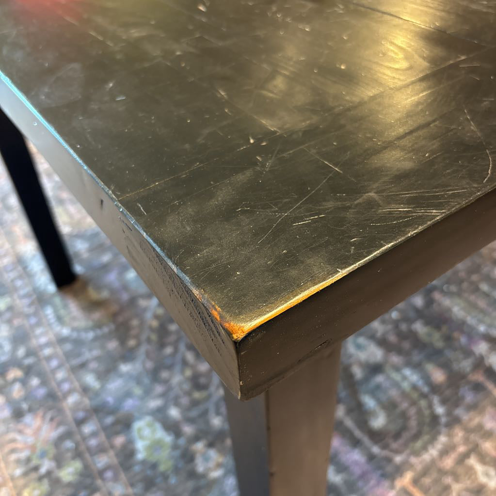 Black Wood Square Dining Table