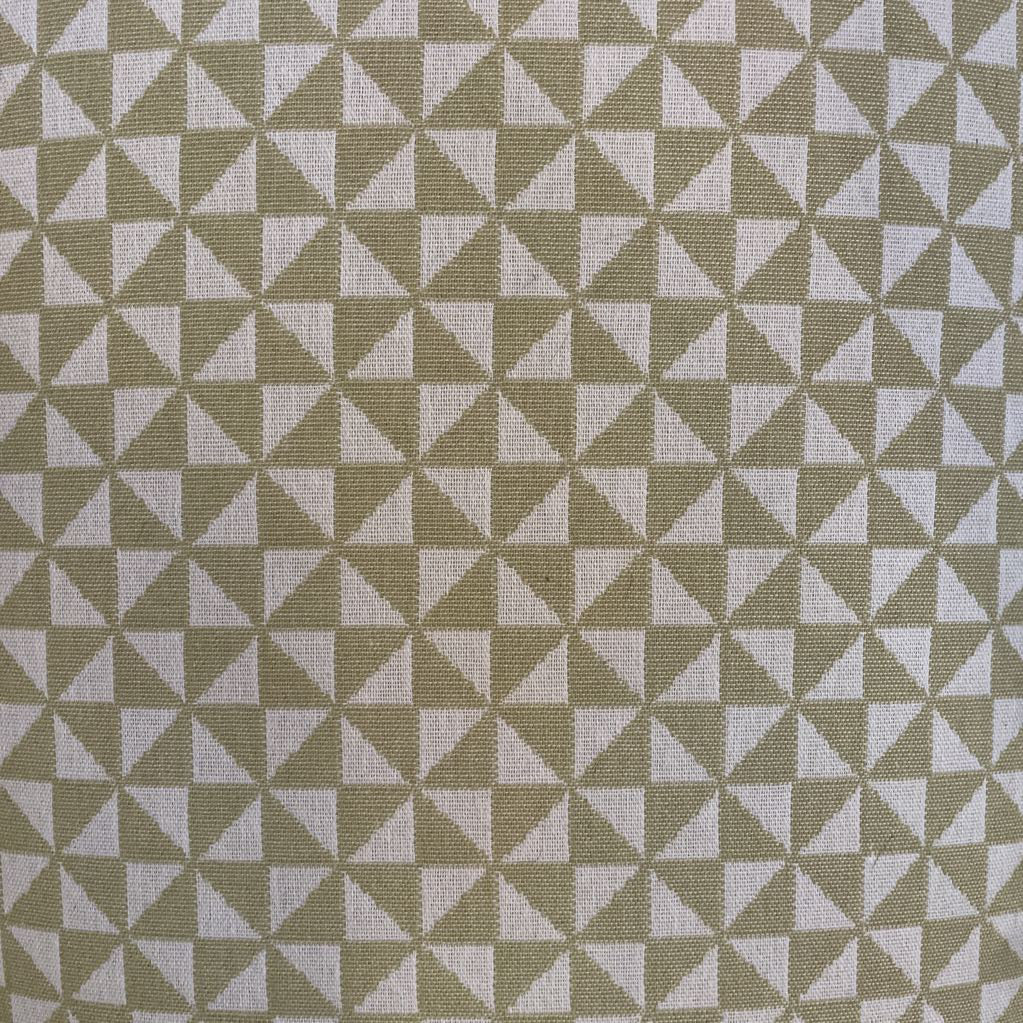 Yellow & Cream Triangle Pattern Wingback Accent Chair U ACCENT CHAIRS