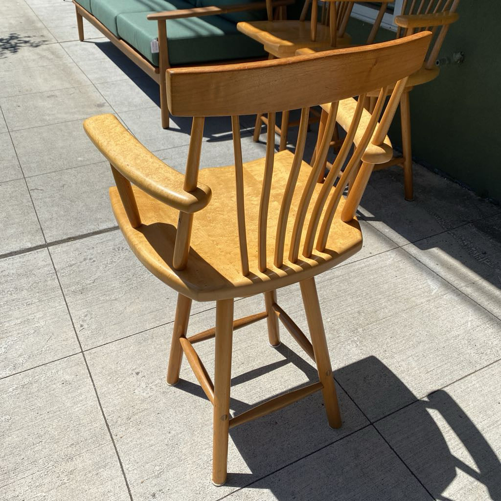 Birds Eye Maple Custom Swivel Counter Stool (AS IS)