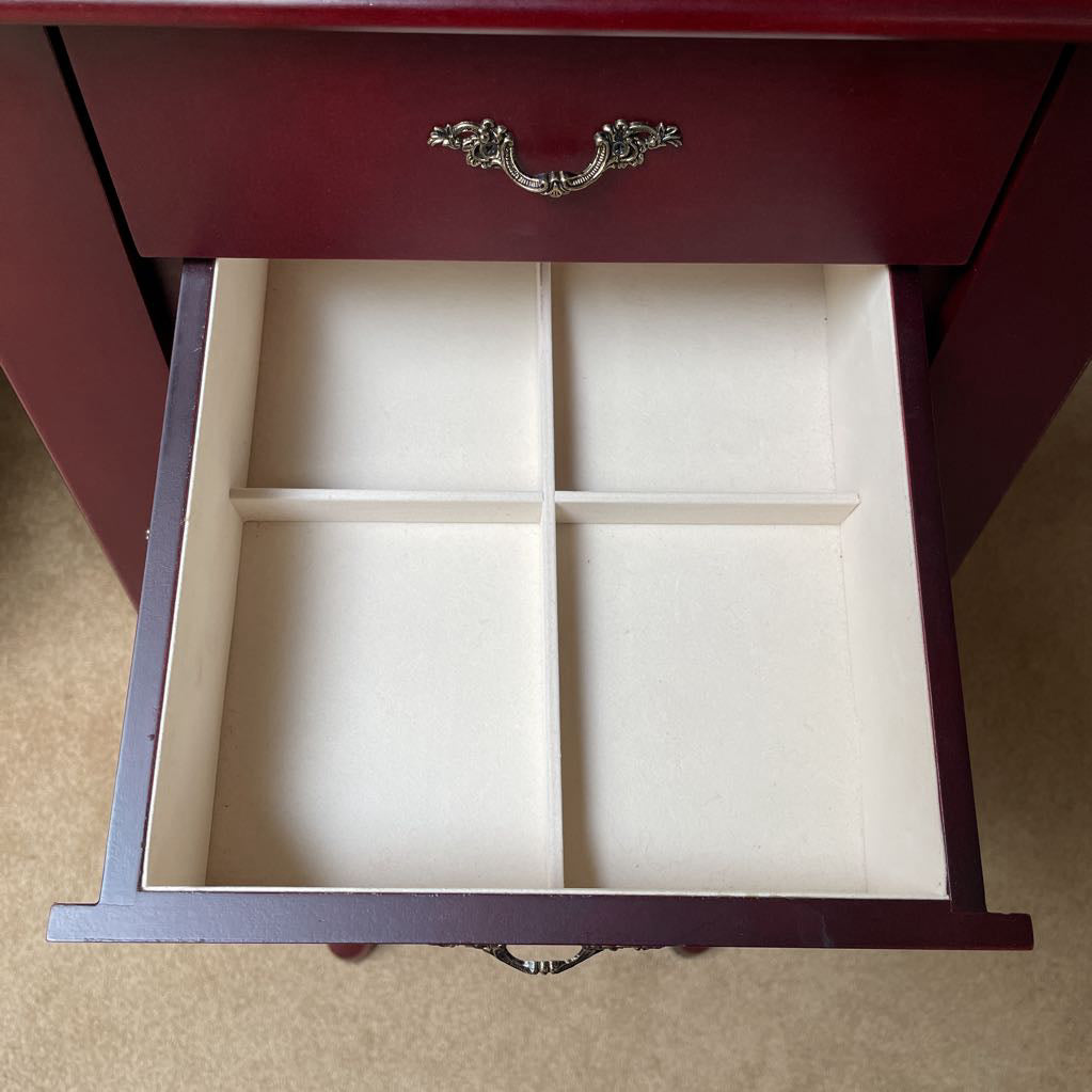 Cherry 5 Drawer Narrow Jewelry Cabinet