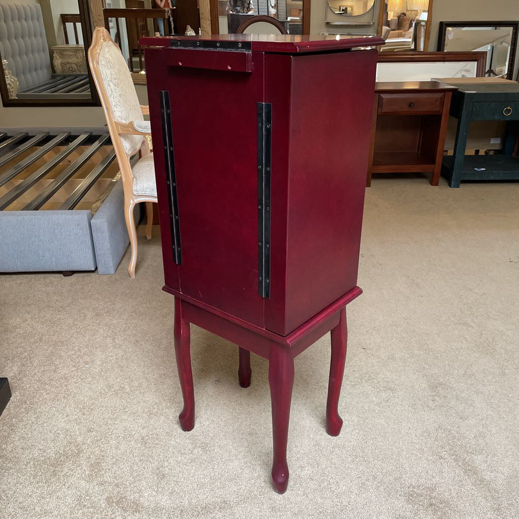 Cherry 5 Drawer Narrow Jewelry Cabinet