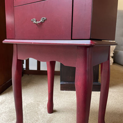 Cherry 5 Drawer Narrow Jewelry Cabinet