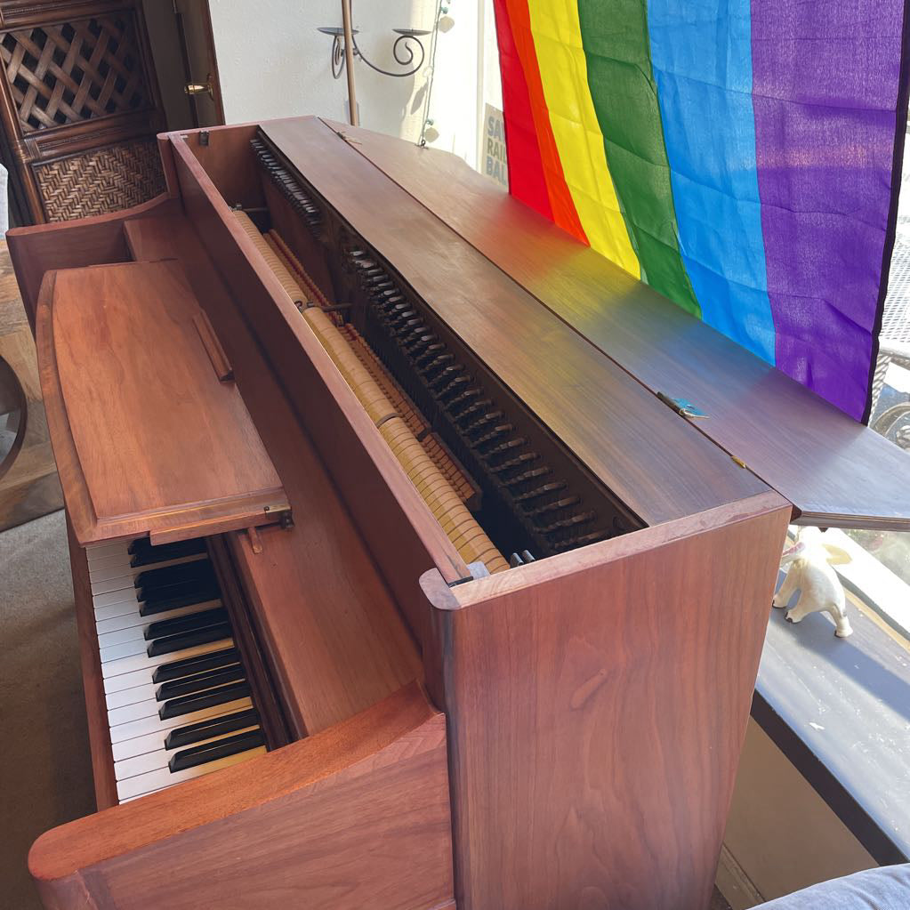 Hardman Peck & Co. Small Upright Piano & Bench