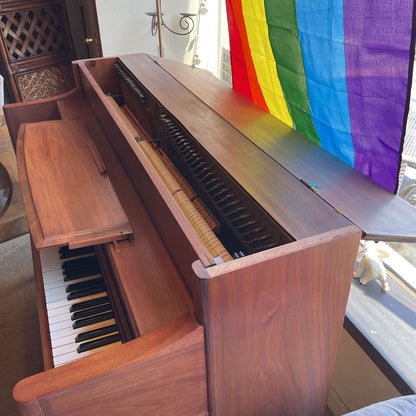Hardman Peck & Co. Small Upright Piano & Bench