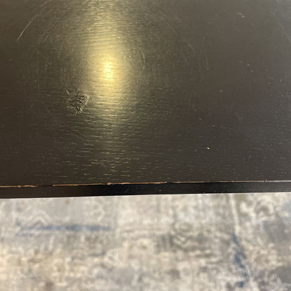 Black Rectangular Wood Angled Leg Dining Table