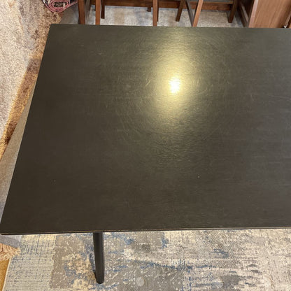 Black Rectangular Wood Angled Leg Dining Table