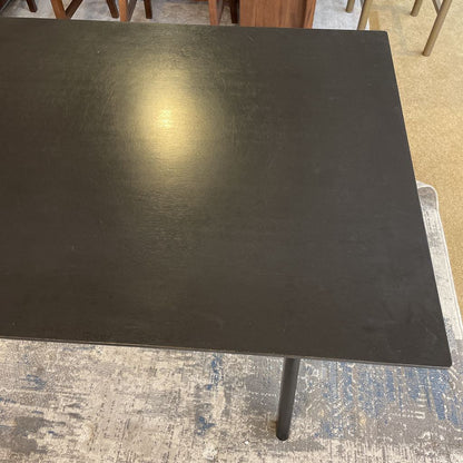 Black Rectangular Wood Angled Leg Dining Table