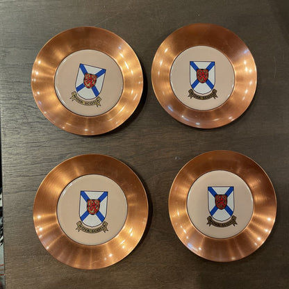 Nova Scotia Crest Copper Ashtray SET in Box