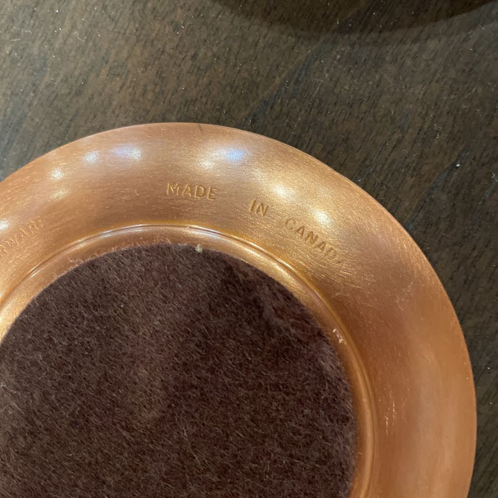 Nova Scotia Crest Copper Ashtray SET in Box