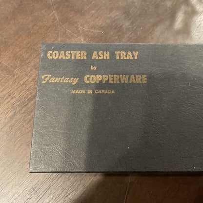 Nova Scotia Crest Copper Ashtray SET in Box